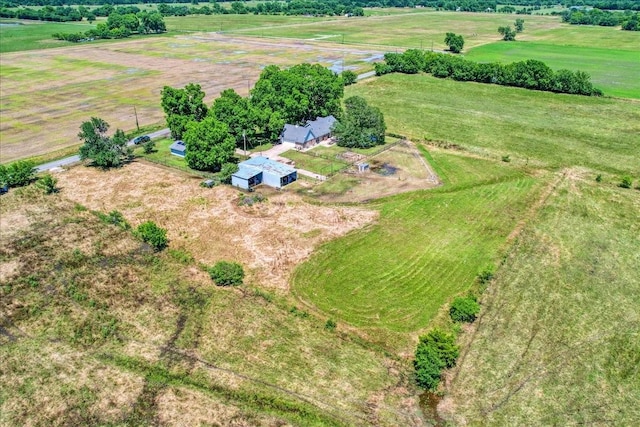 drone / aerial view with a rural view