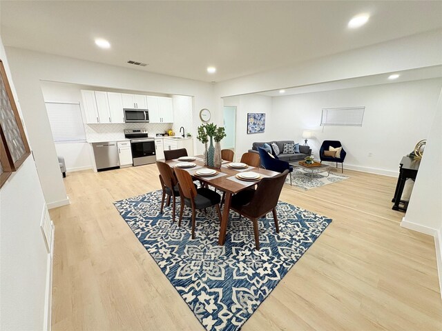 interior space with light hardwood / wood-style flooring