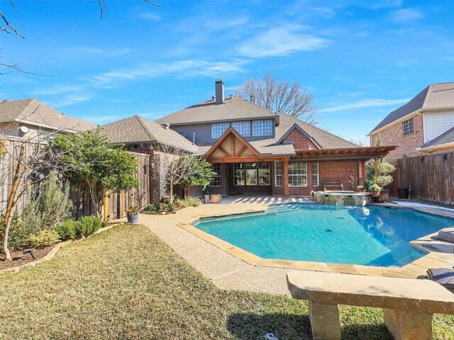 view of property featuring a front yard