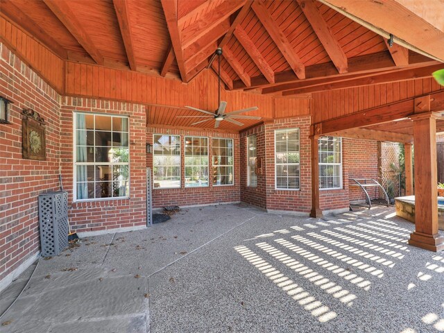 view of swimming pool with a pergola and an in ground hot tub