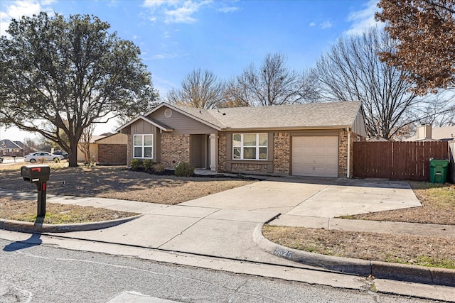 ranch-style home with a garage