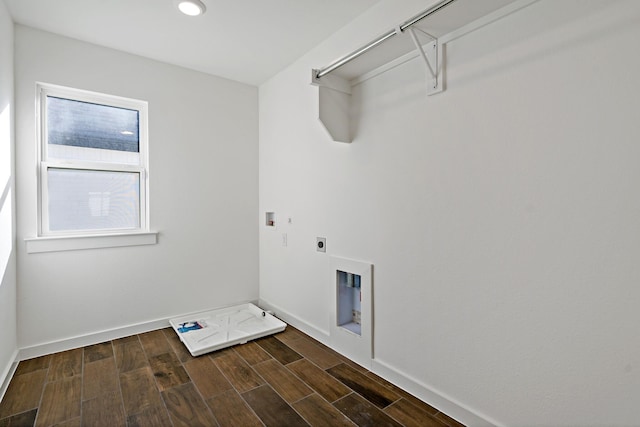 washroom featuring washer hookup and hookup for an electric dryer