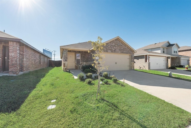 view of front facade with a front yard