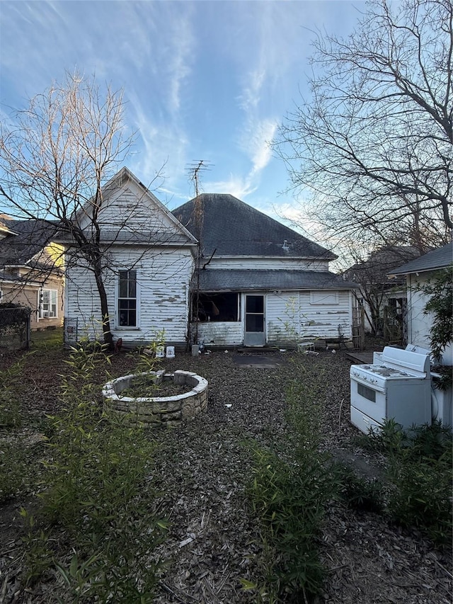 view of rear view of property