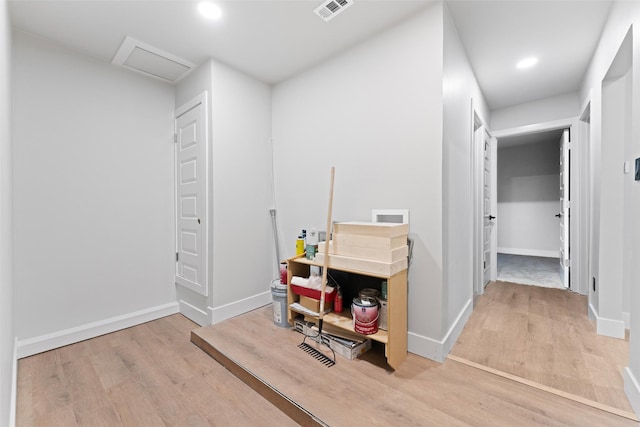 interior space with light wood-type flooring