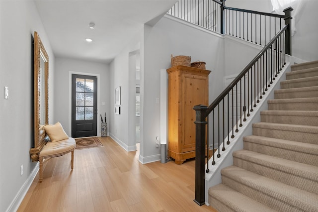 entrance foyer featuring light hardwood / wood-style flooring