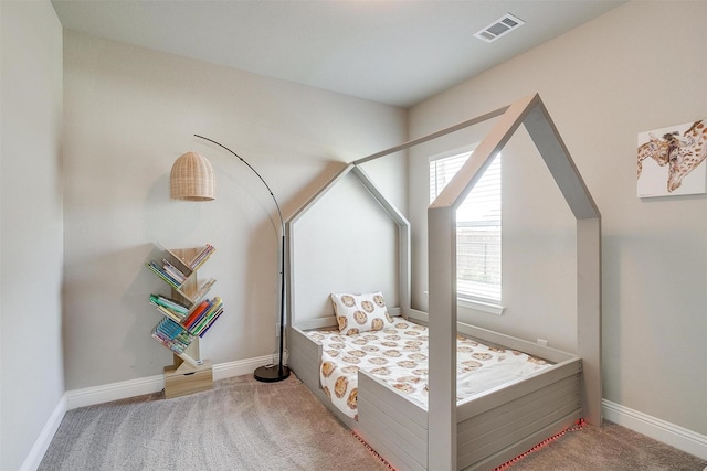 bedroom with carpet floors