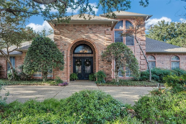 entrance to property with french doors