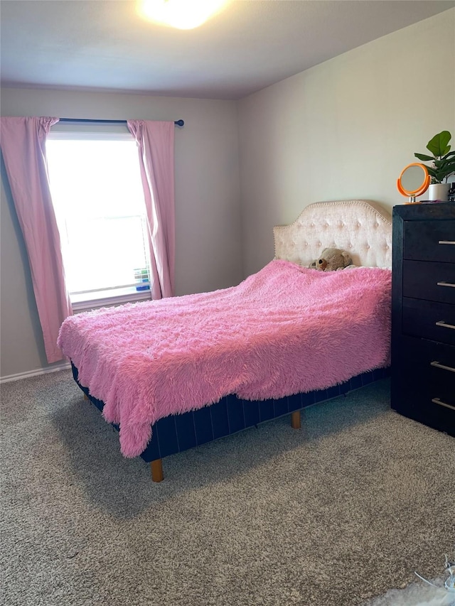 bedroom featuring carpet