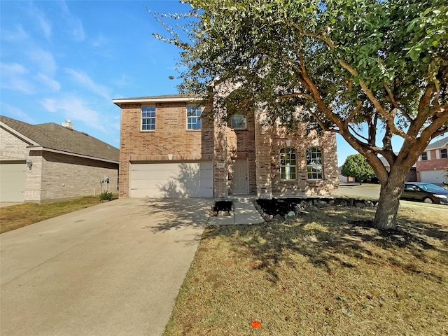 view of front facade with a garage