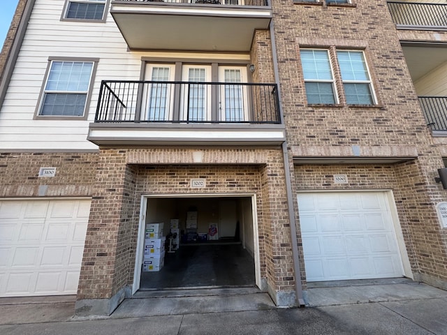 view of property featuring a garage