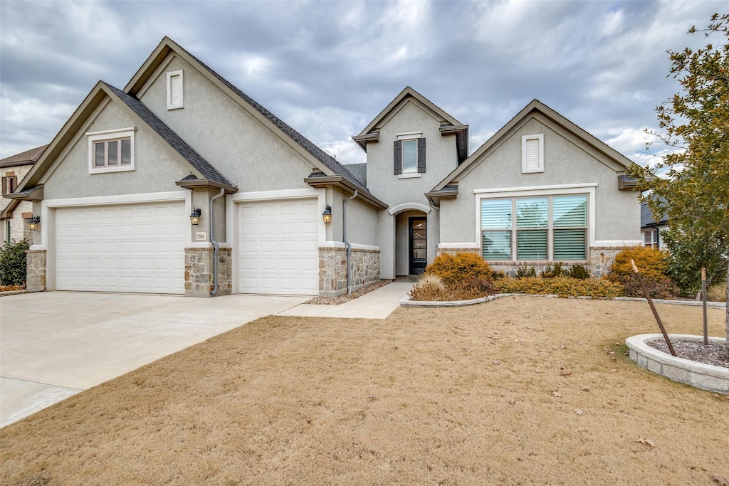 view of property featuring a garage