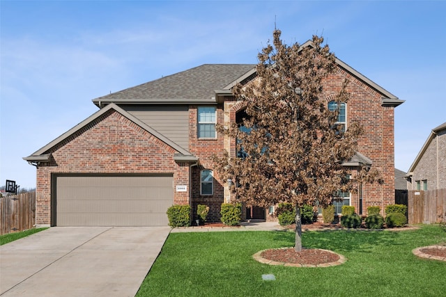 front facade with a front yard