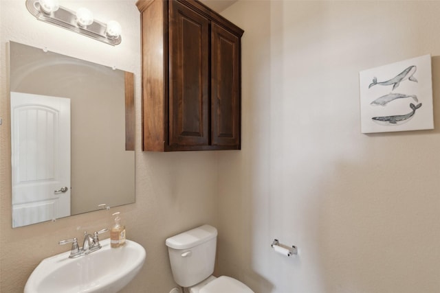 bathroom featuring sink and toilet