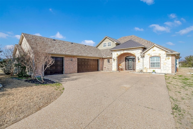 view of front of house featuring a garage