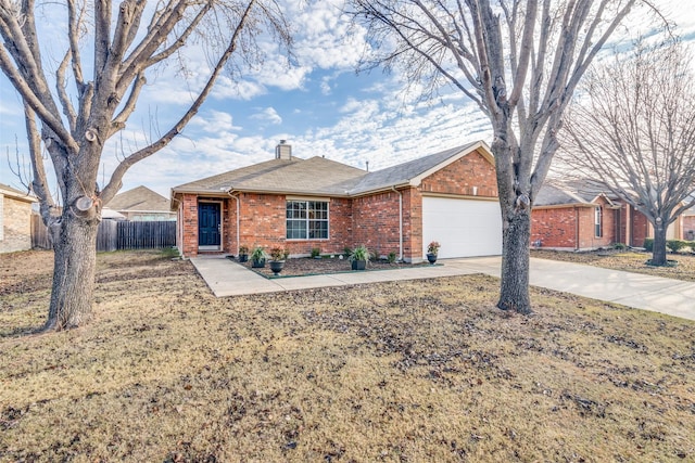 ranch-style home with a garage