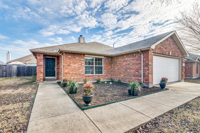 ranch-style house with a garage