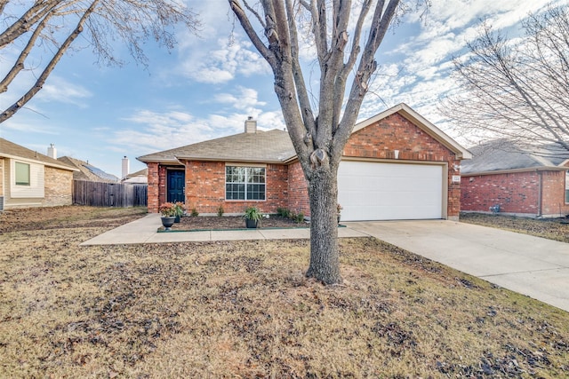 ranch-style home with a garage