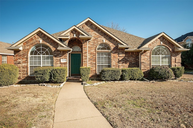 view of front of house with a front yard