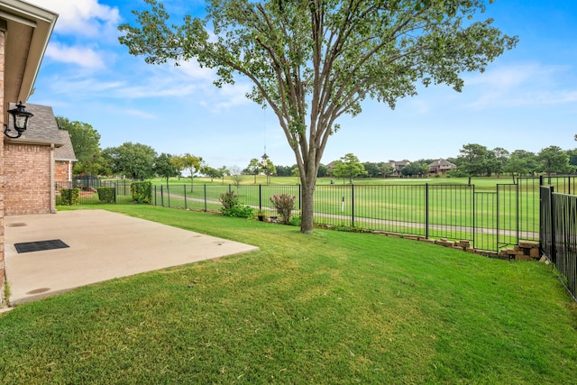 view of yard featuring a patio area