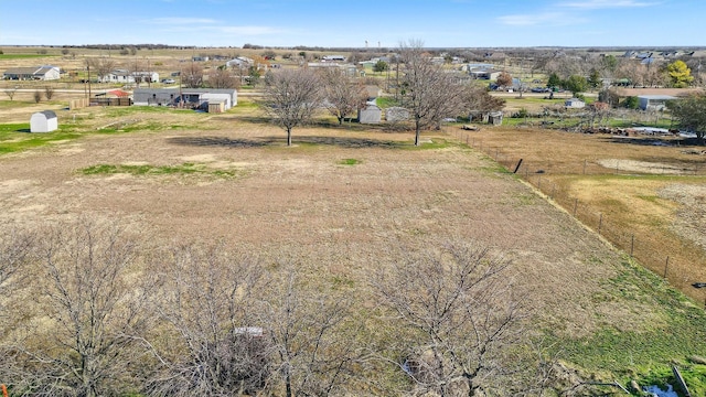 aerial view with a rural view