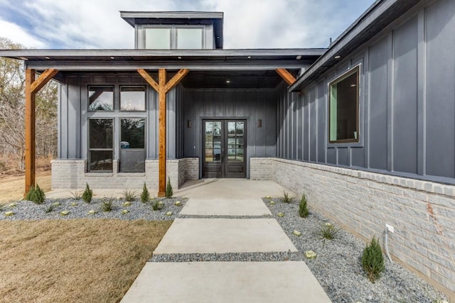 entrance to property with french doors