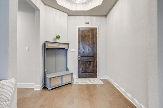 foyer featuring light hardwood / wood-style flooring