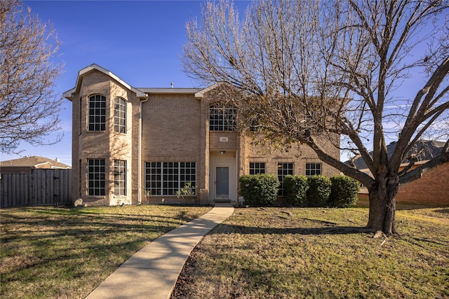 view of front of house with a front yard