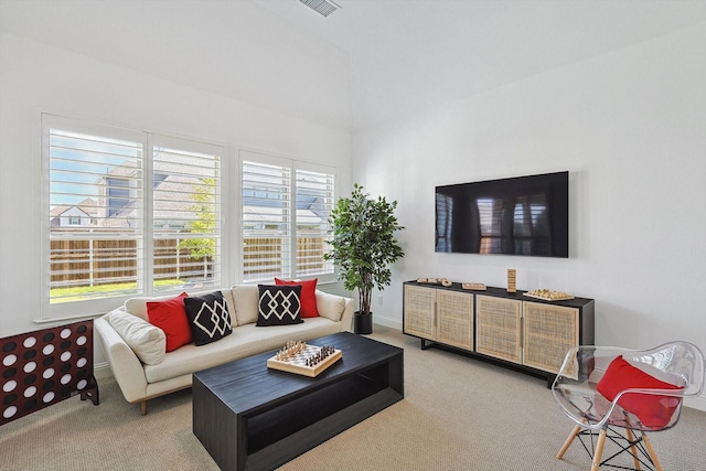 view of carpeted living room