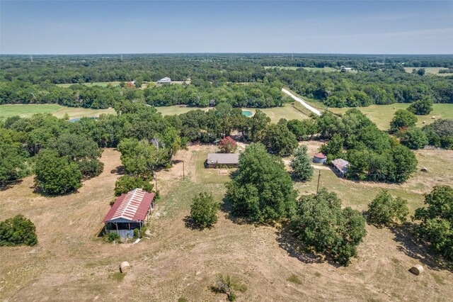 aerial view featuring a rural view