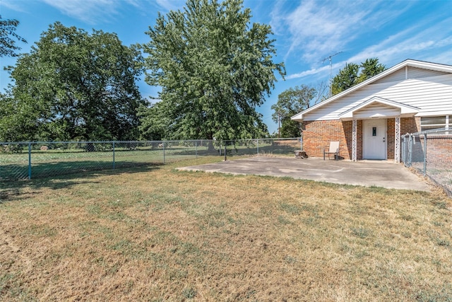 view of yard featuring a patio area