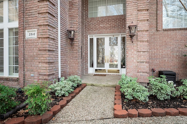 entrance to property with french doors