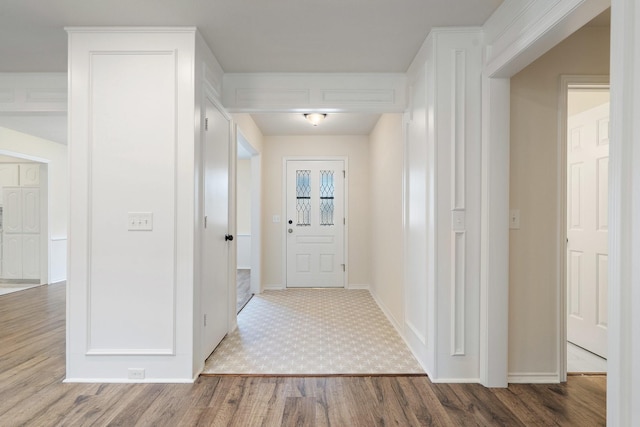 interior space featuring wood-type flooring