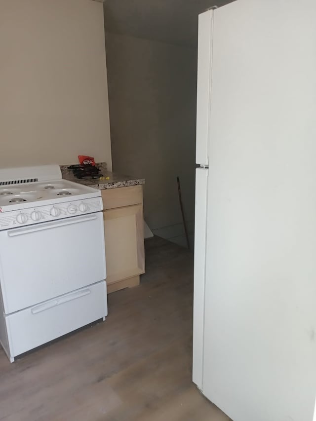 laundry room with light hardwood / wood-style floors