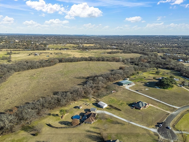 bird's eye view featuring a rural view