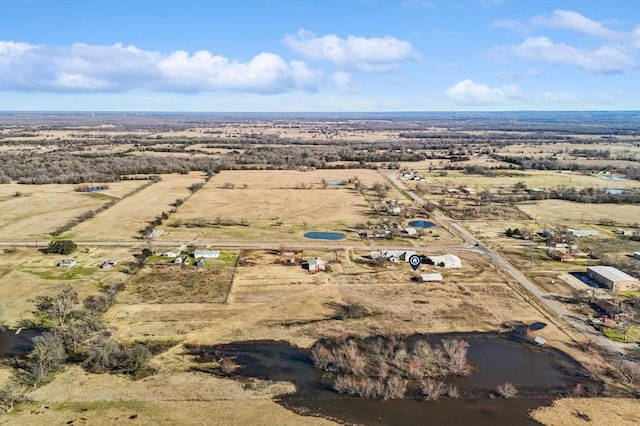 drone / aerial view featuring a rural view