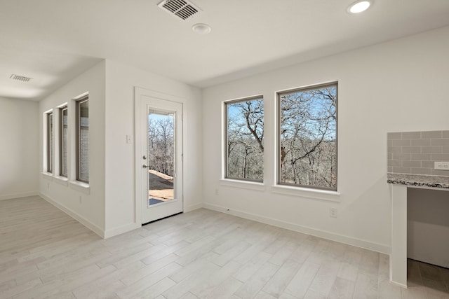 interior space featuring light hardwood / wood-style floors