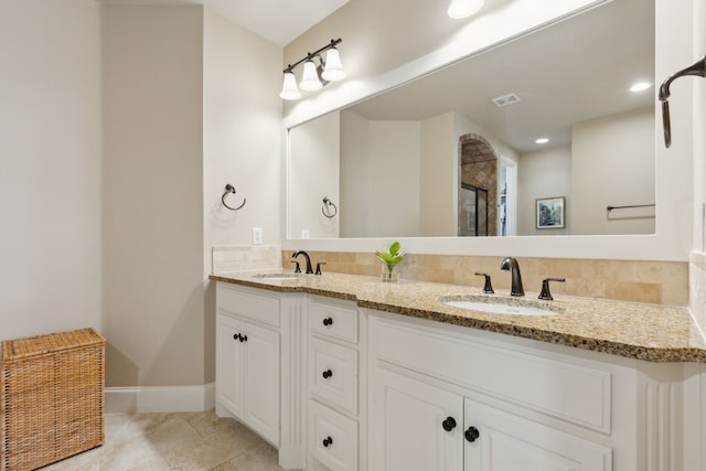 bathroom featuring vanity