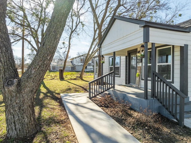 exterior space featuring a porch