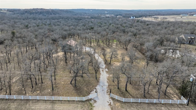 bird's eye view with a rural view