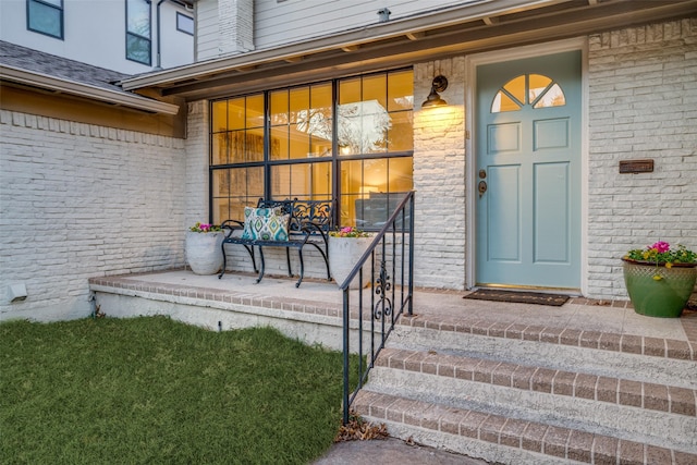 entrance to property with a porch