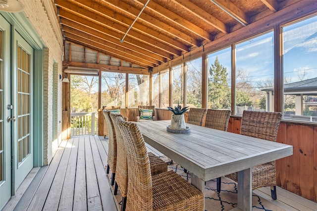 view of sunroom / solarium