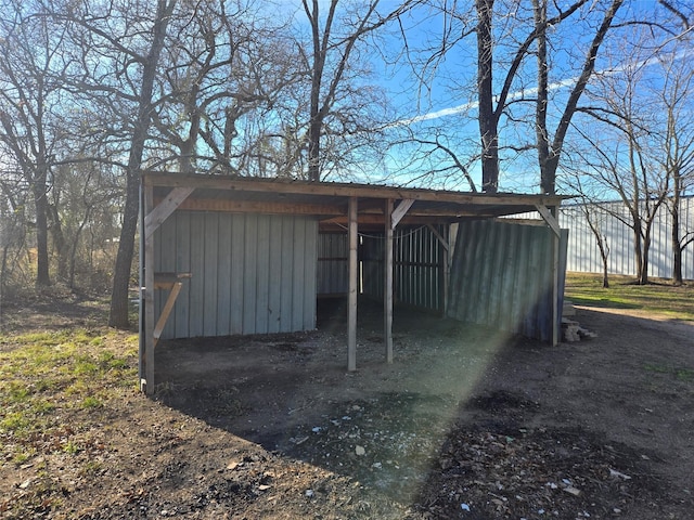 view of outdoor structure