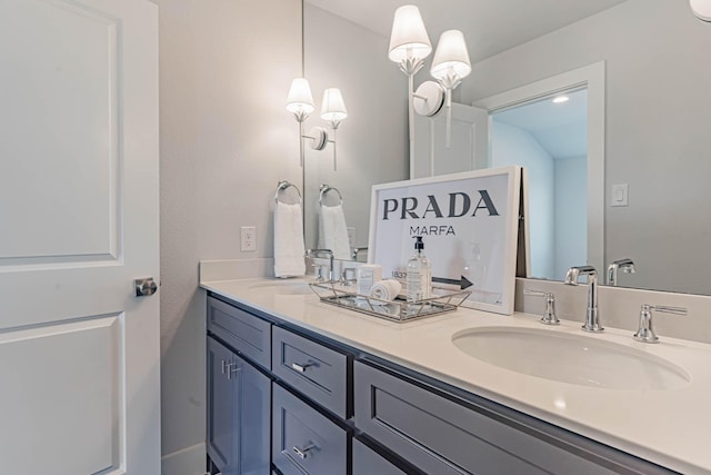 bathroom with vanity