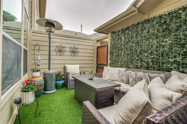 view of patio featuring an outdoor hangout area