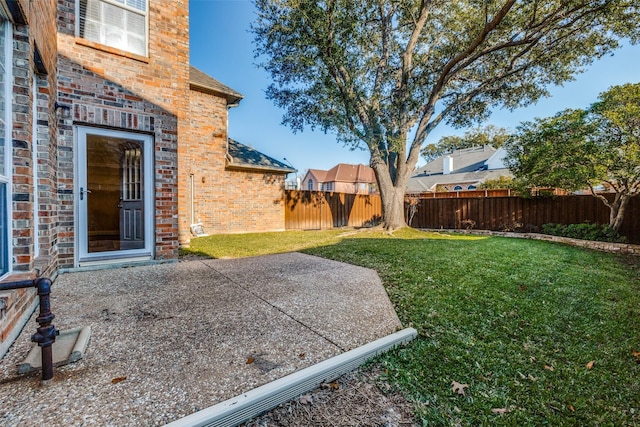 view of yard featuring a patio