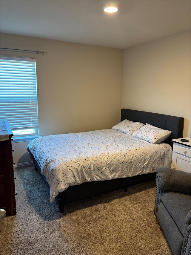 bedroom with carpet and multiple windows