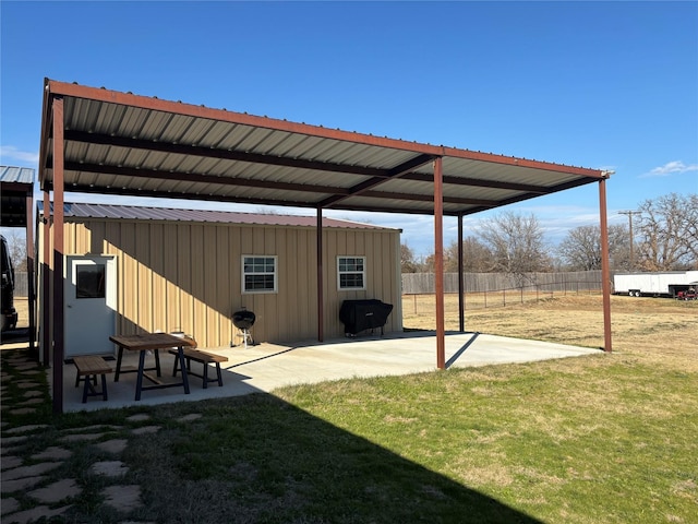 exterior space featuring a yard