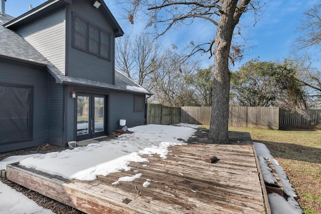 exterior space featuring french doors