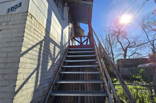 view of staircase